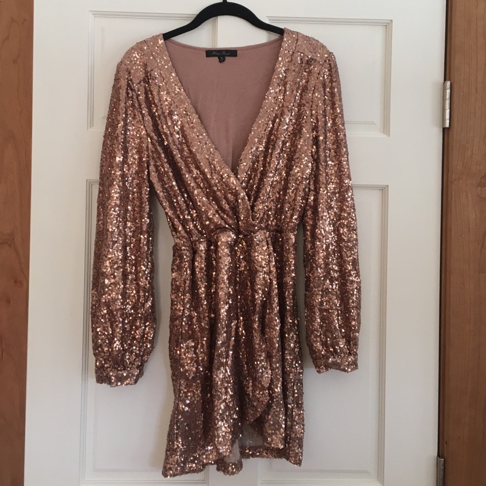 Shimmering gold party dress
